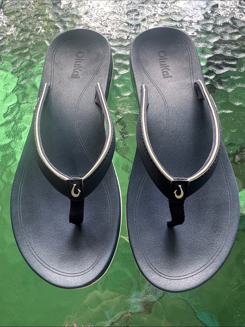 OluKai Navy/White Sandal